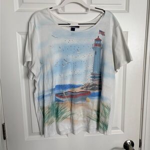 Karen Scott Lighthouse Embellished Tee